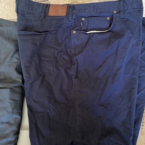 Ralph Lauren Mens pants!! One navy 5 pockets 100% cotton.  One pant dark gray - Picture 1 of 7